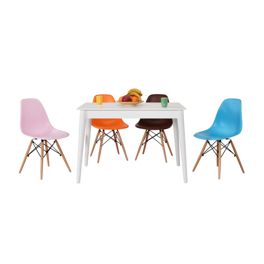 Table de salle à manger 77x110 cm blanc