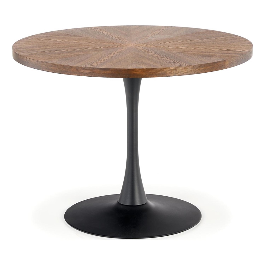 Table de salle à manger CARMELO 75x100 cm noir/marron
