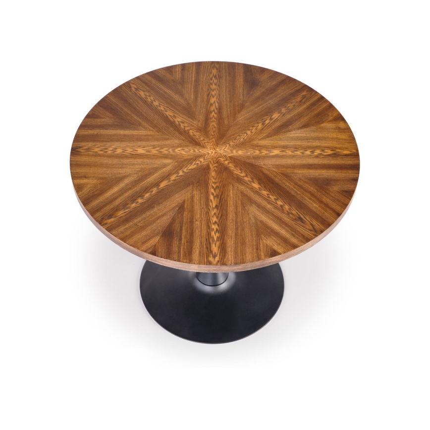 Table de salle à manger CARMELO 75x100 cm noir/marron