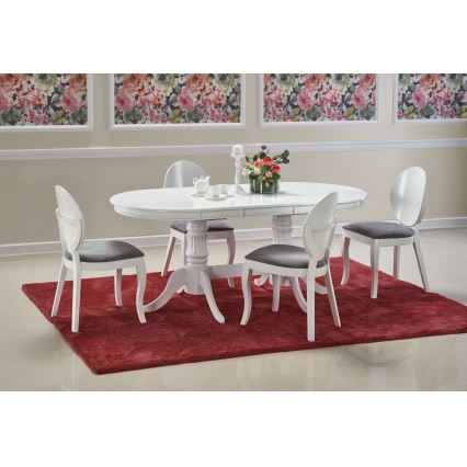 Table de salle à manger extensible FUERTE 150/190x90 cm blanche