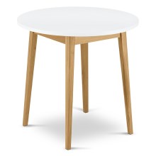 Table de salle à manger FRISK 75x80 cm blanc/chêne