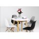 Table de salle à manger FRISK 75x80 cm blanc/chêne naturel