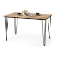 Table de salle à manger HALIJA avec décor en chêne