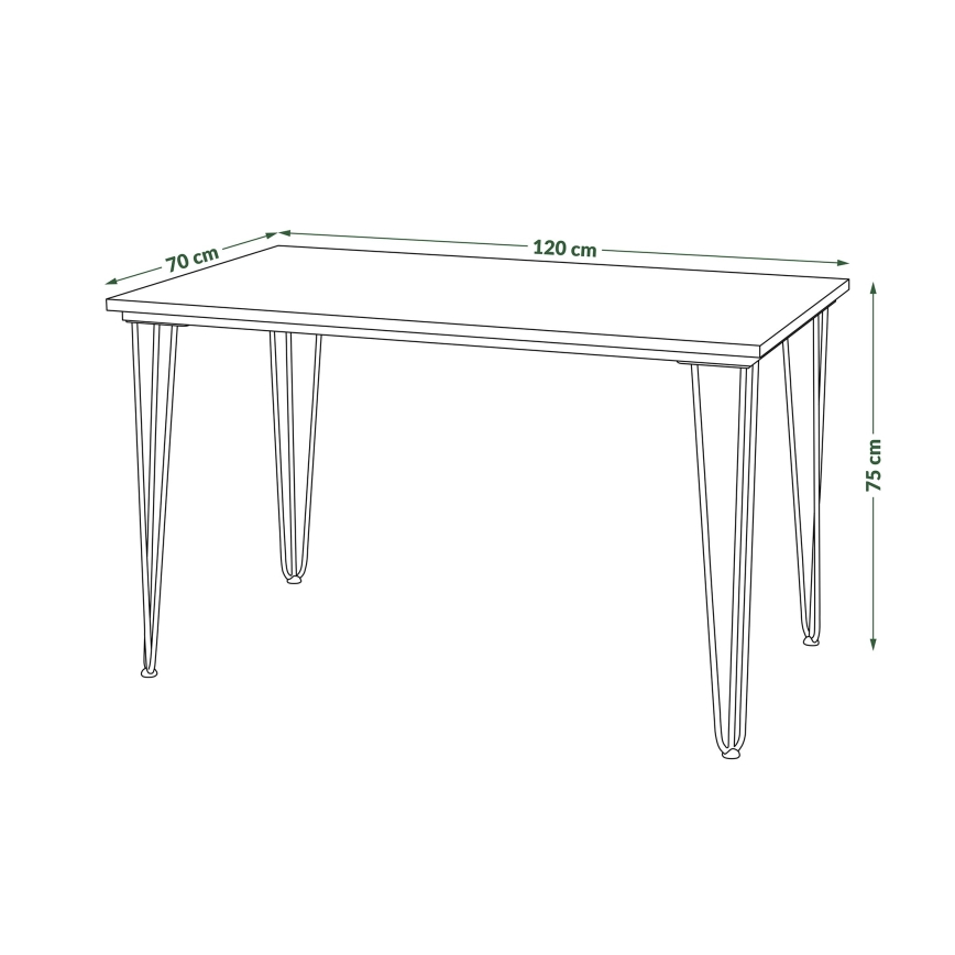 Table de salle à manger HALIJA blanc