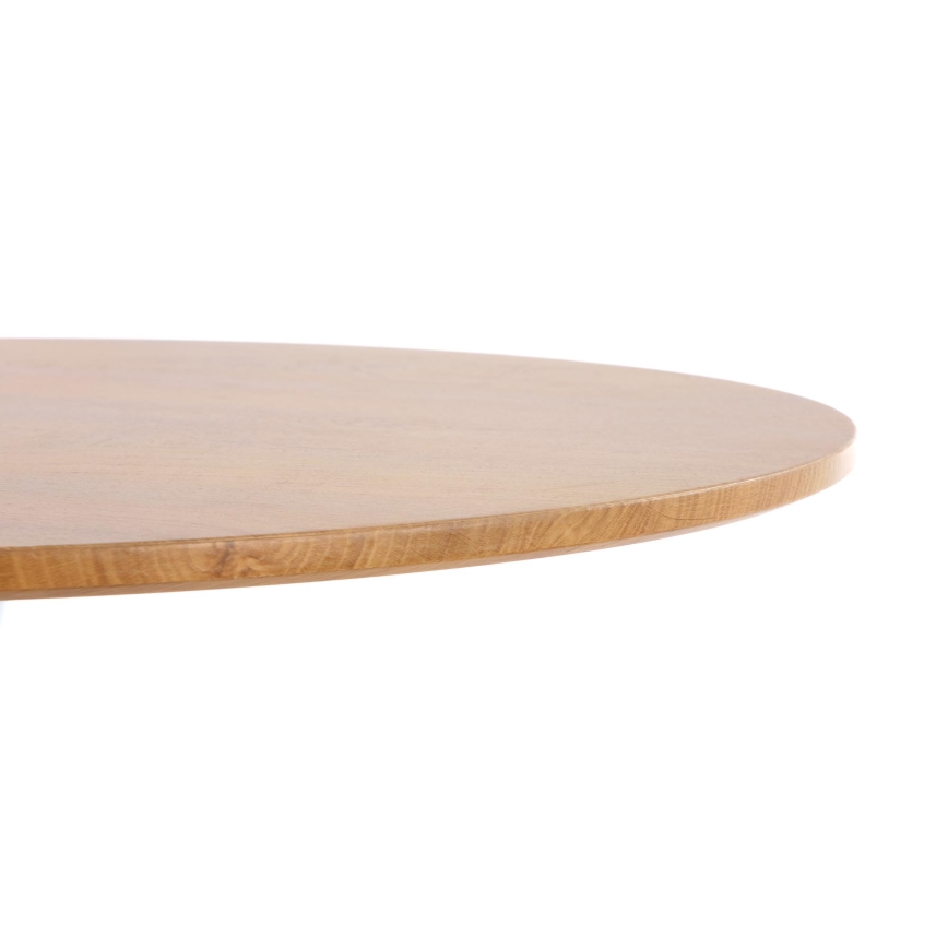 Table de salle à manger LUGI Ø 80 cm, marron/blanc