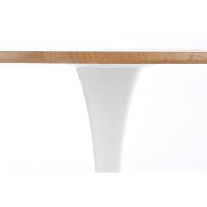 Table de salle à manger LUGI Ø 80 cm, marron/blanc