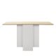 Table de salle à manger pliable 75x140 cm marron/blanc