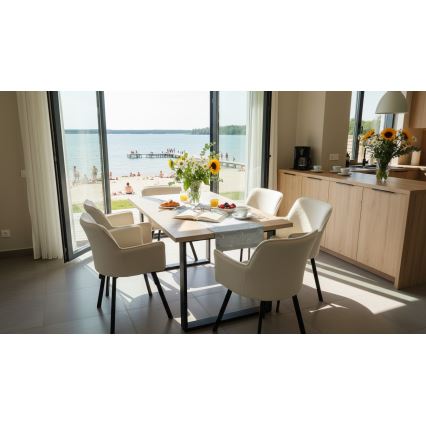 Table de salle à manger pliable COLIN chêne sonoma