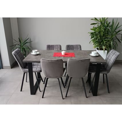 Table de salle à manger pliable COLIN gris
