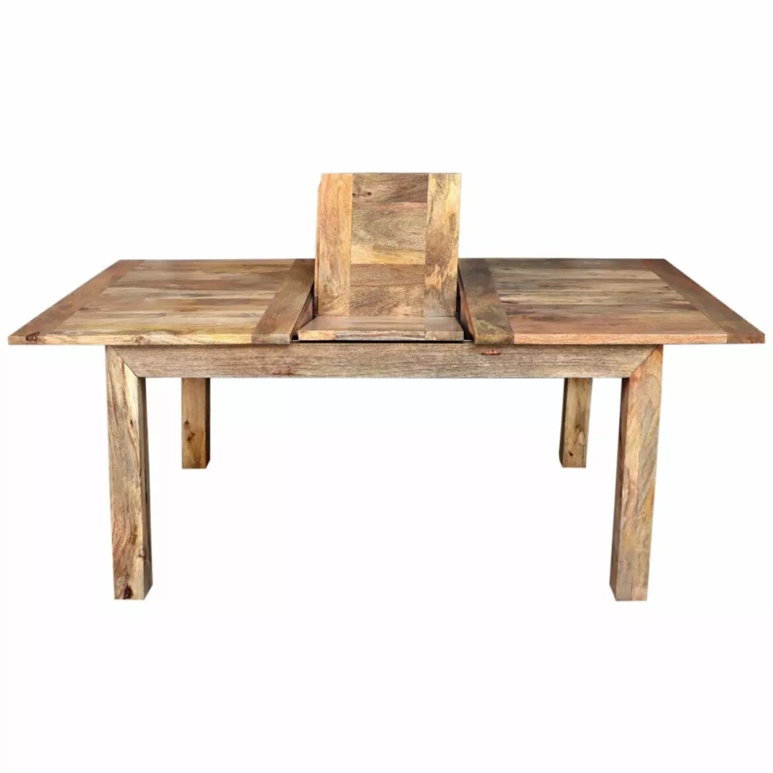 Table de salle à manger pliable HINA 180x90 cm bois massif/manguier