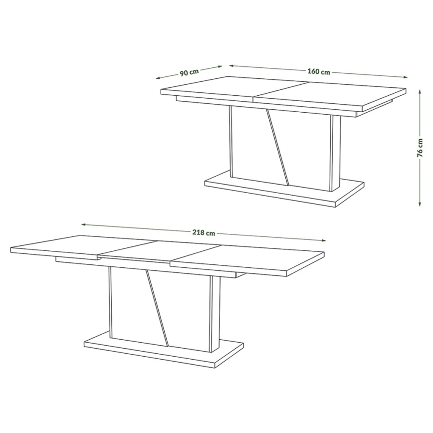 Table de salle à manger pliable NINO blanc