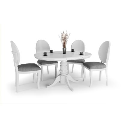 Table de salle à manger pliable WILLIAM 75x124 cm blanc