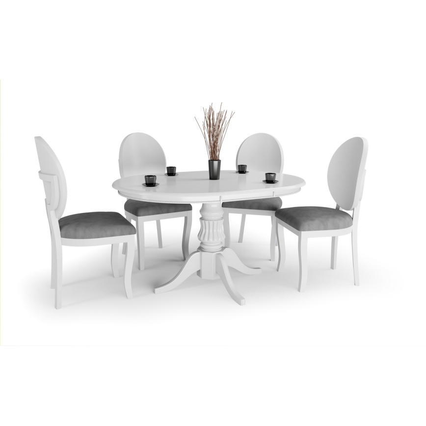 Table de salle à manger pliable WILLIAM 75x124 cm blanc
