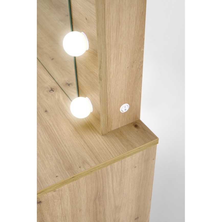 Table de toilette AMORIO 94x43 cm chêne artisanal