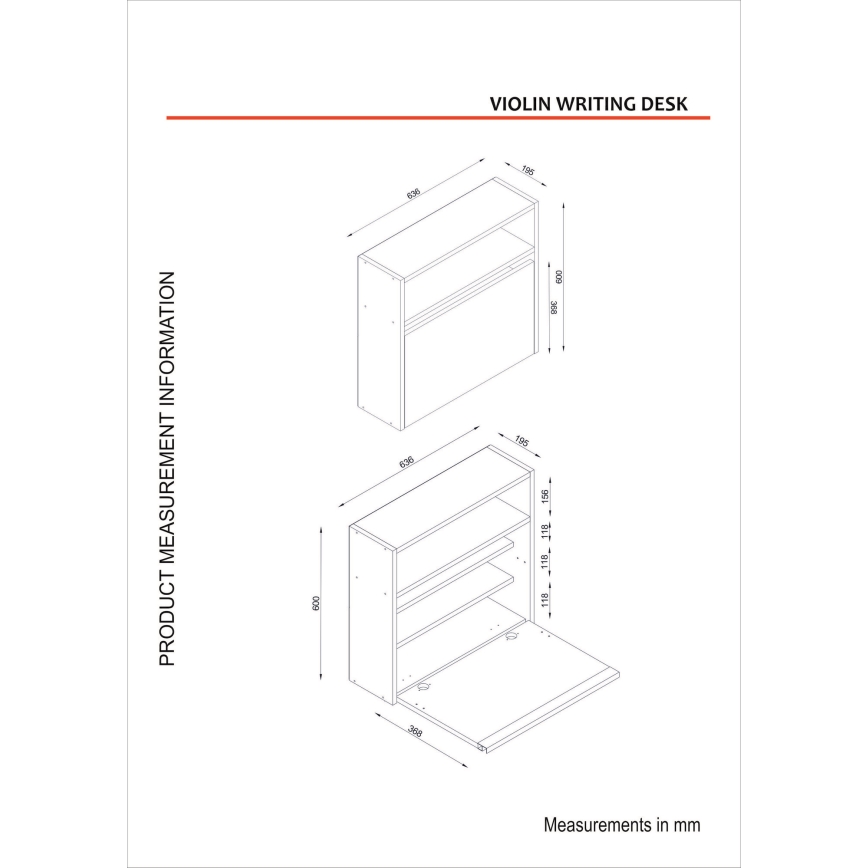 Table de travail pliable VIOLIN 63,6x60 cm blanc