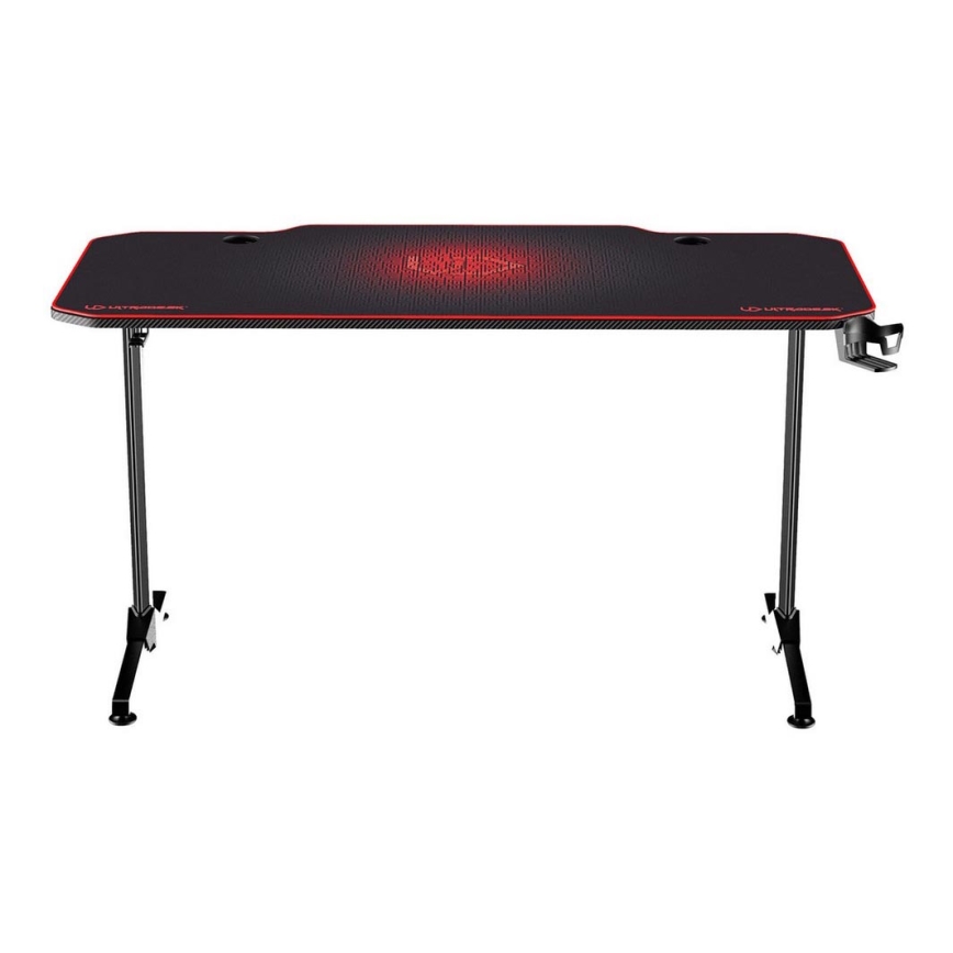 Table gaming 140 x 66 cm noir/rouge