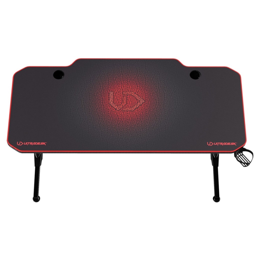 Table gaming 140 x 66 cm noir/rouge