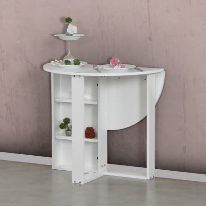 Table pliable MIDDLE 77x90 cm blanc