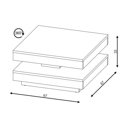Table TIMO blanche/grise effet béton