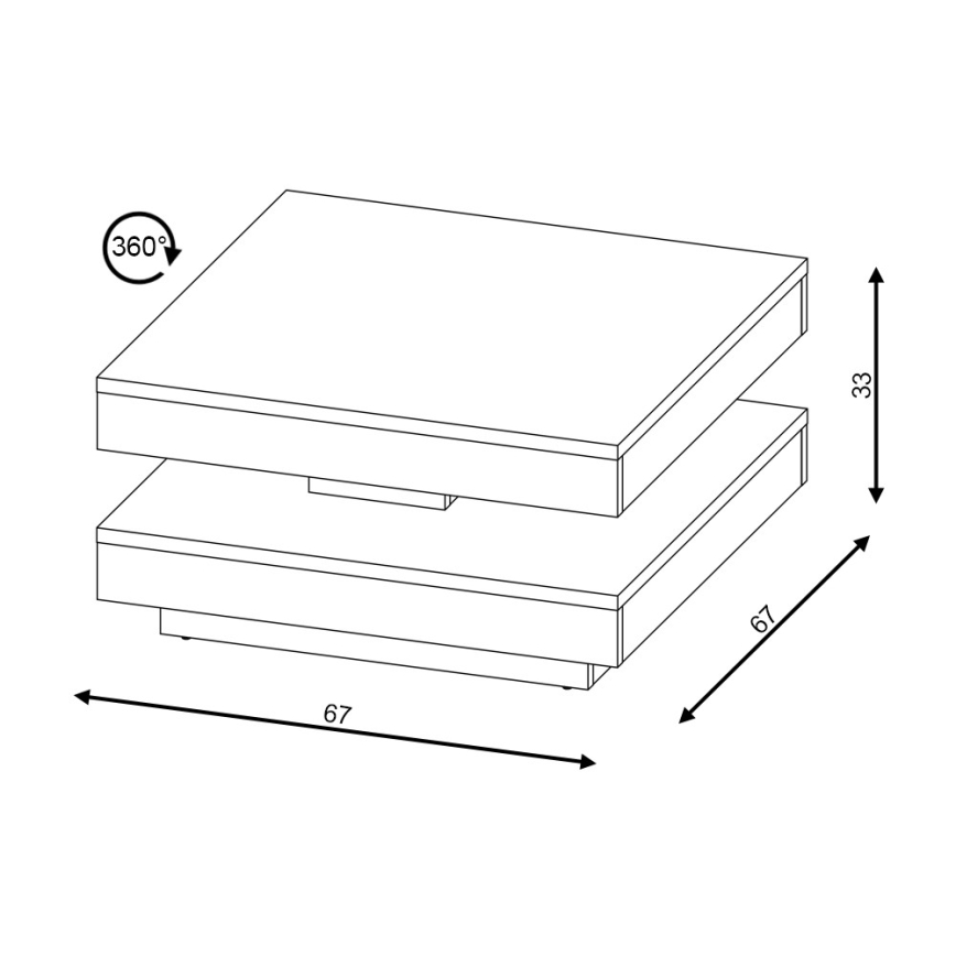 Table TIMO blanche/grise effet béton