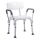 Tabouret 56x66 cm argenté/blanc