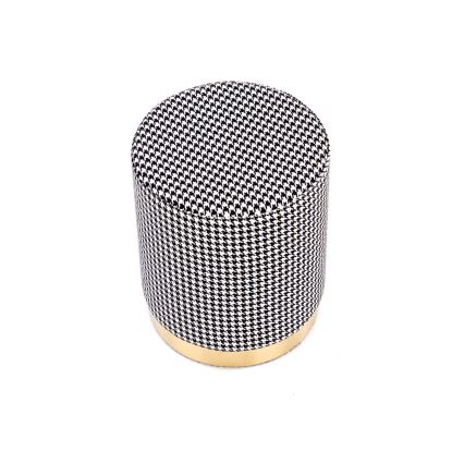 Tabouret ARUNA d. 36 cm blanc/noir/doré