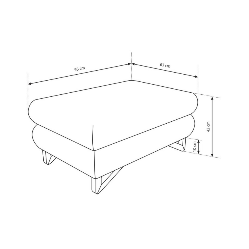 Tabouret AVESTA 63x95 cm gris