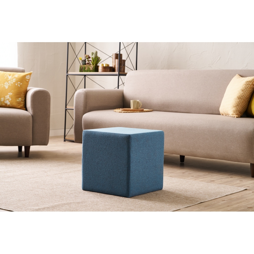 Tabouret CUBI 40 x 40 cm bleu