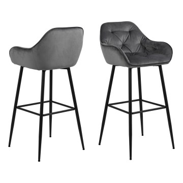 Tabouret de bar AYLIN 1 pcs gris foncé