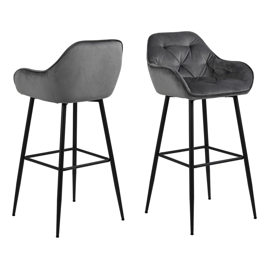 Tabouret de bar AYLIN 1 pcs gris foncé