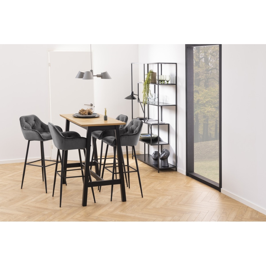 Tabouret de bar AYLIN 1 pcs gris foncé