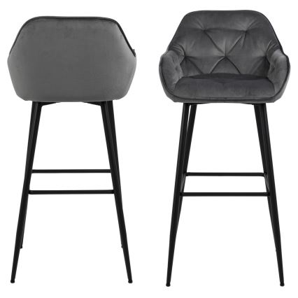 Tabouret de bar AYLIN 1 pcs gris foncé