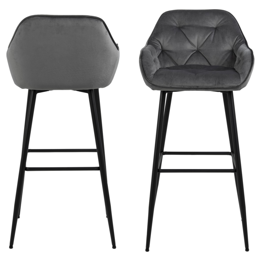 Tabouret de bar AYLIN 1 pcs gris foncé