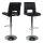 Tabouret de bar SERENA 1 pcs noir/chrome mat