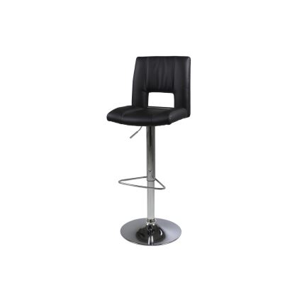 Tabouret de bar SERENA 1 pcs noir/chrome mat