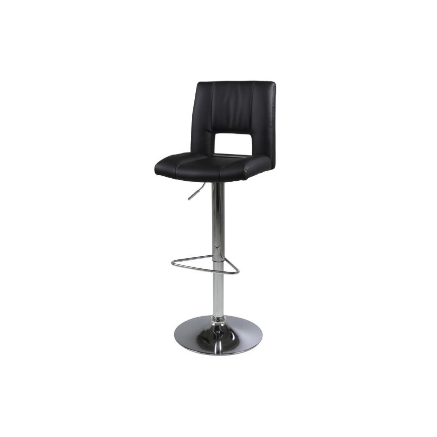 Tabouret de bar SERENA 1 pcs noir/chrome mat
