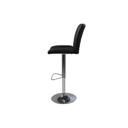 Tabouret de bar SERENA 1 pcs noir/chrome mat