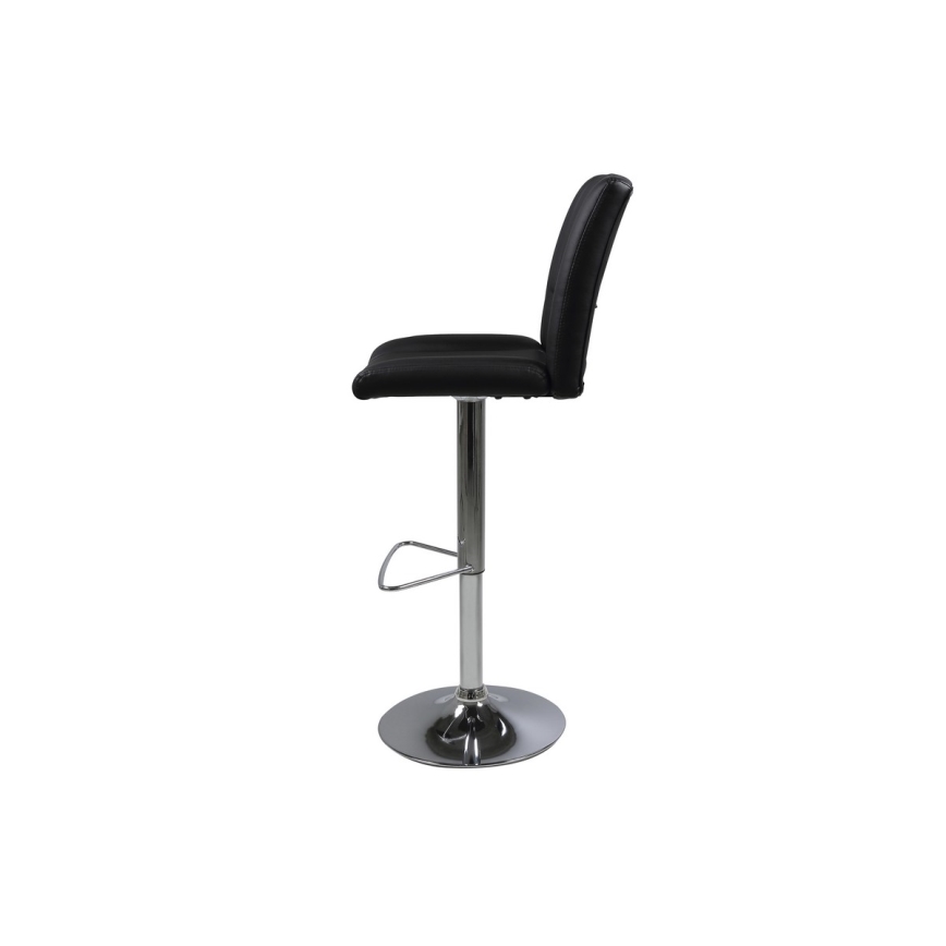 Tabouret de bar SERENA 1 pcs noir/chrome mat