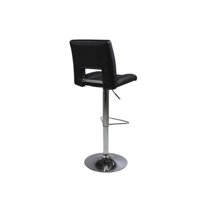 Tabouret de bar SERENA 1 pcs noir/chrome mat