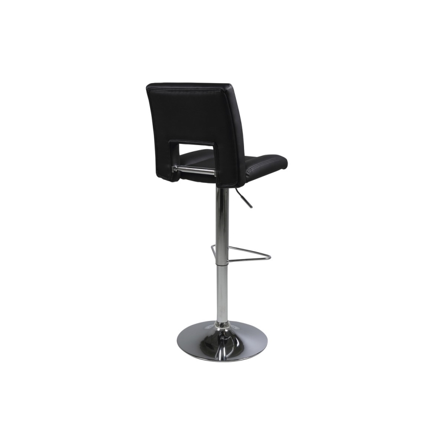 Tabouret de bar SERENA 1 pcs noir/chrome mat