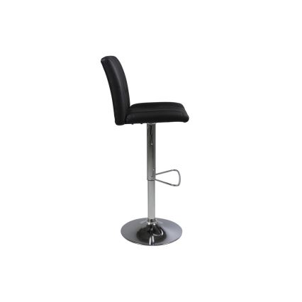 Tabouret de bar SERENA 1 pcs noir/chrome mat