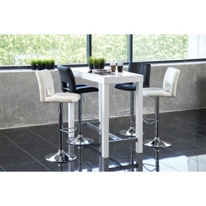 Tabouret de bar SERENA 1 pcs noir/chrome mat