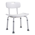 Tabouret de douche 51x67 cm argenté/blanc