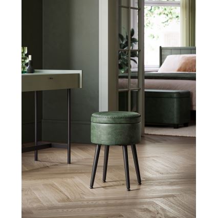 Tabouret en cuir CORE vert