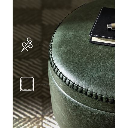 Tabouret en cuir CORE vert