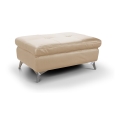 Tabouret en cuir SALERNO II 66x100 cm beige