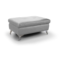 Tabouret en cuir SALERNO II 66x100 cm gris