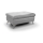 Tabouret en cuir SALERNO II 66x100 cm gris