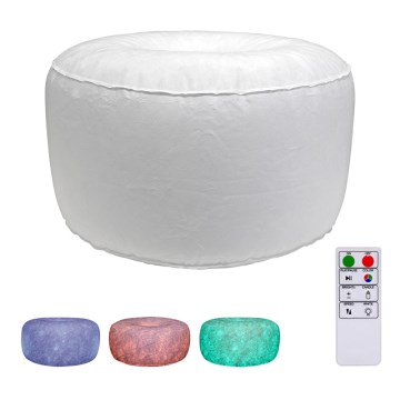 Tabouret gonflable LED à intensité modulable avec télécommande LED/5V/60cm IP44