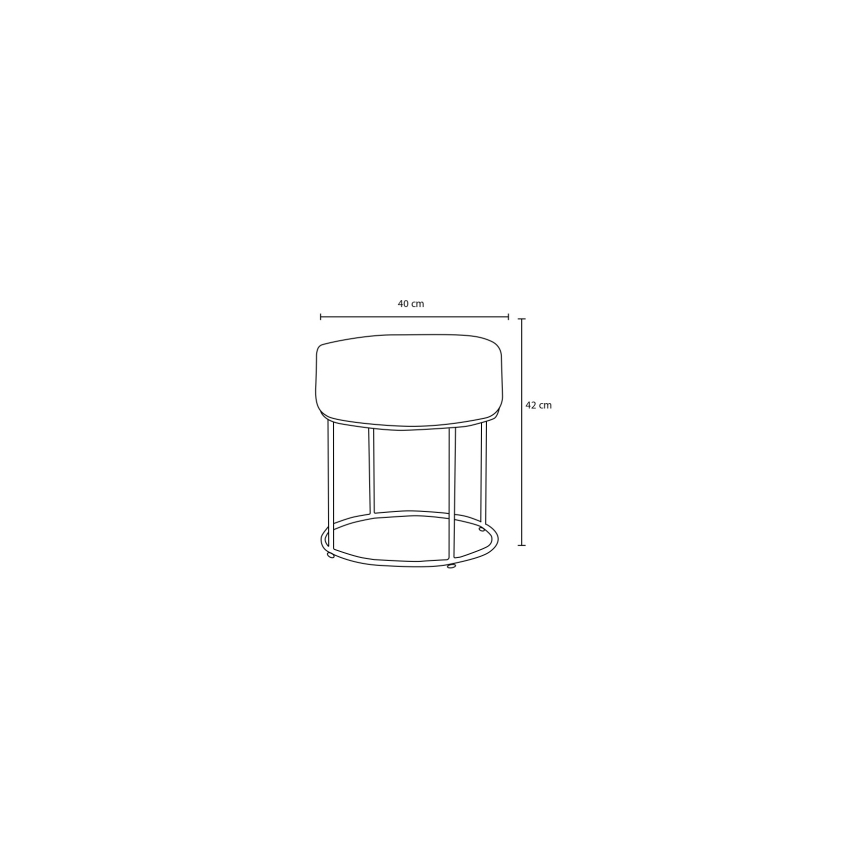 Tabouret JAVI Ø 40 cm, gris
